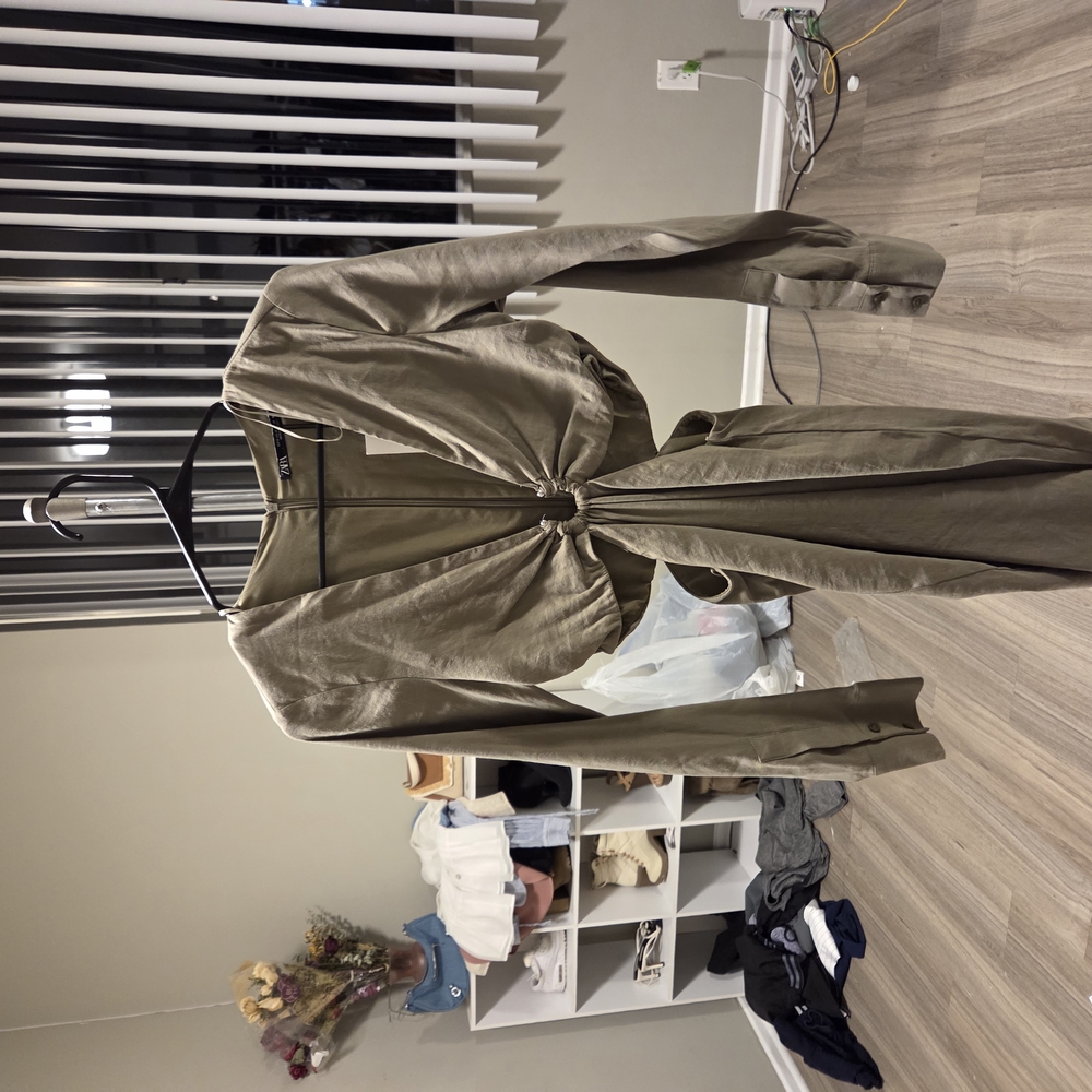 Elegant Olive Green Women's Jacket